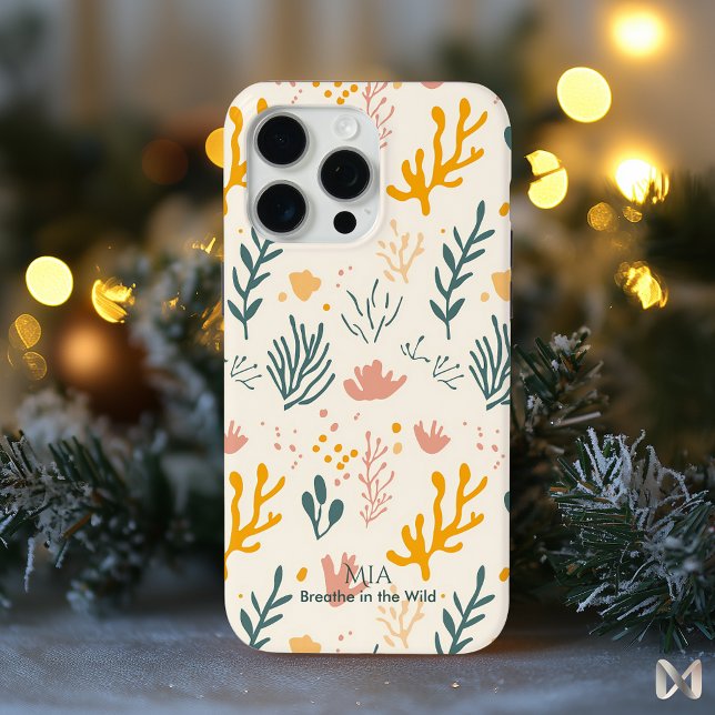 Underwater Botanical - Pastel Coral Reef Minimal Case-Mate iPhone Case (Creator Uploaded)