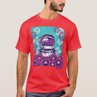 Underwater Bubbles Astronaut -Astral Cosmic Design T-Shirt