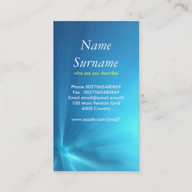 underwater business card (Front)