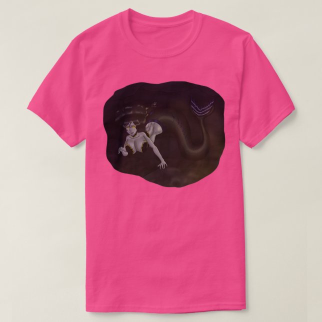 Underwater Cave Mermaid T-Shirt (Design Front)