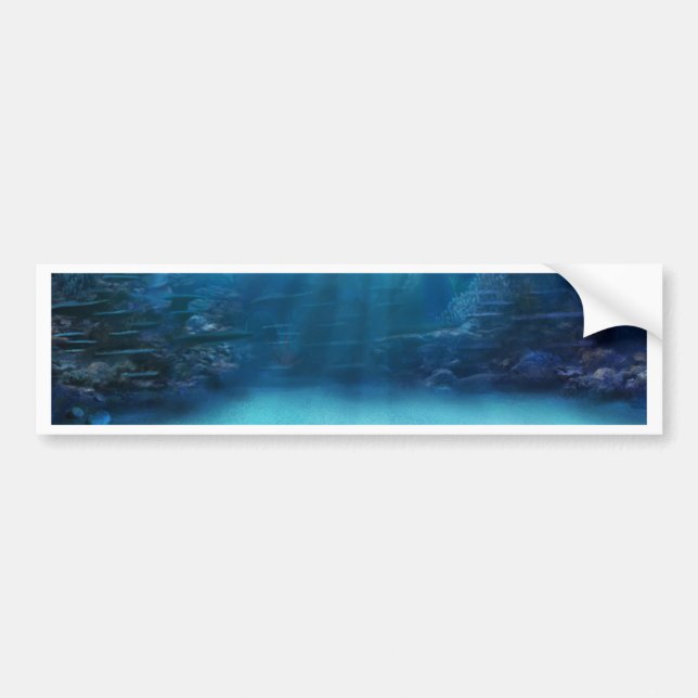 Underwater Coral Reef Towers Bumper Sticker (Front)