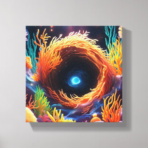 Underwater Coral Vortex Canvas Print