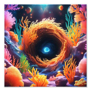 Underwater Coral Vortex  Photo Print