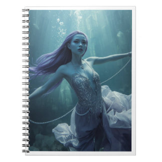 Underwater Crystal Alien Woman – Fantasy Sci-Fi  Notebook