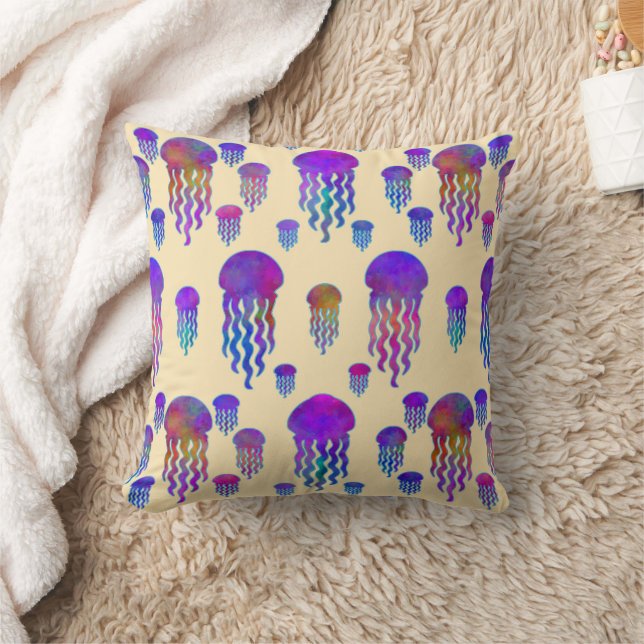 Underwater Dancing Rainbows Silk Cushion (Blanket)