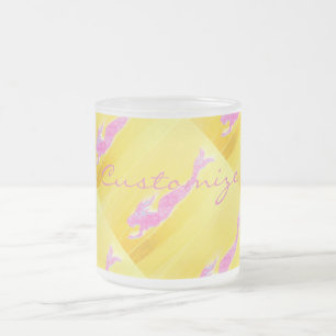 underwater diving mermaids frosted glass coffee mug