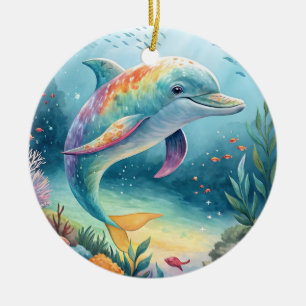 Underwater Dolphin Ceramic Tree Decoration