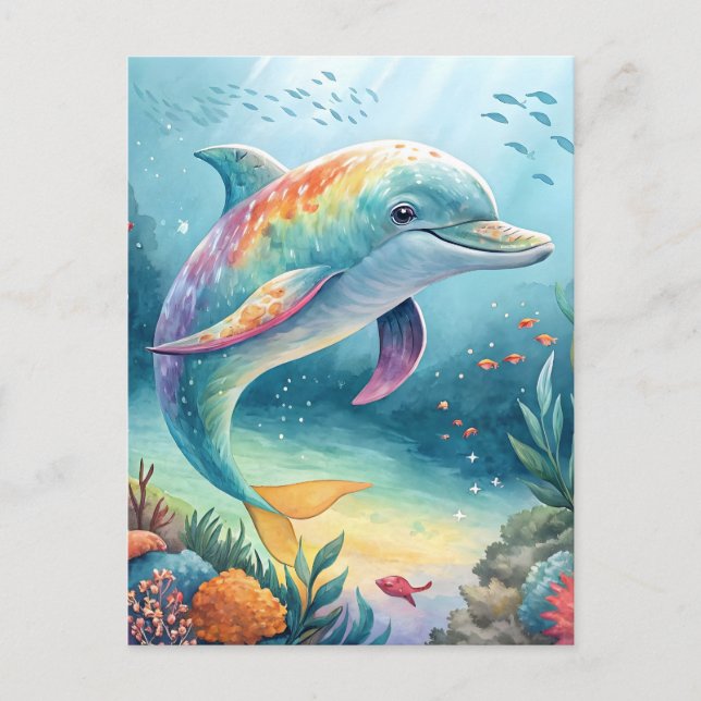 Underwater Dolphin Postcard (Front)