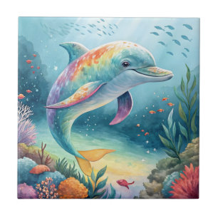 Underwater Dolphin Tile