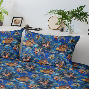 Underwater Dolphins Tropical Fish Coastal Ocean Pillowcase