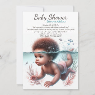 Underwater Dreams Watercolor Baby Shower Invitation