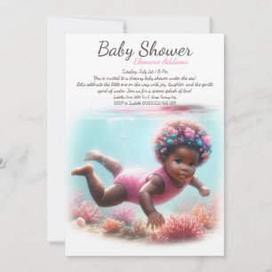 Underwater Dreams Watercolor Baby Shower Invitation