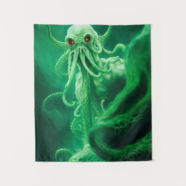 Underwater Encounter with Cthulhu Tapestry (Front)