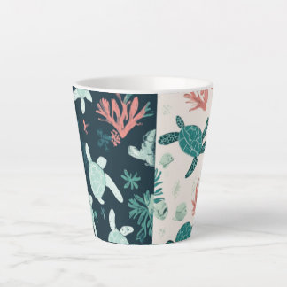 Underwater Escape – Sea Turtle Art  Latte Mug
