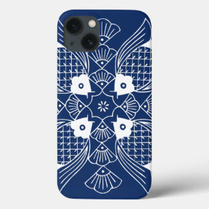 Underwater Fish Design with Blue Background iPhone 13 Case