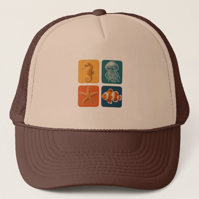 Underwater Friends Ocean Animals Hat (Front)