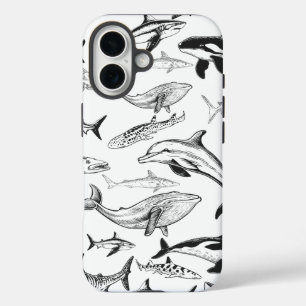 Underwater Giants Pattern iPhone 16 Case