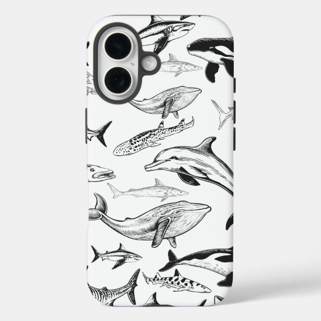 Underwater Giants Pattern Case-Mate iPhone Case (Back)