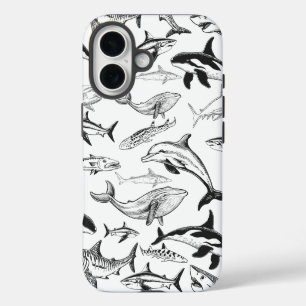 Underwater Giants Pattern iPhone 16 Case