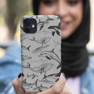 Underwater Giants Pattern iPhone 16 Pro Max Case