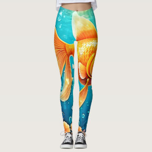 Underwater Goldfish Art Leggings
