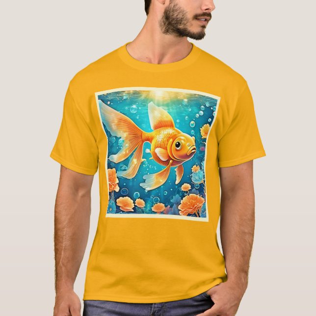 Underwater Goldfish Art T-Shirt (Front)