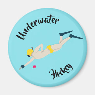 Underwater Hockey Magnet