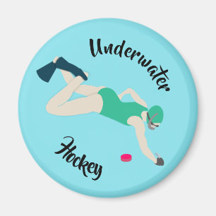 Underwater Hockey Magnet