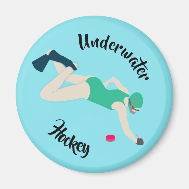 Underwater Hockey Magnet (Front)