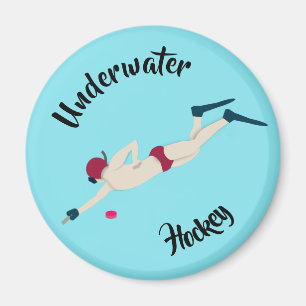 Underwater Hockey Magnet