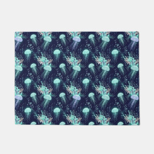 Underwater Jellyfish Pattern Doormat