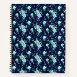 Underwater Jellyfish Pattern Notebook
