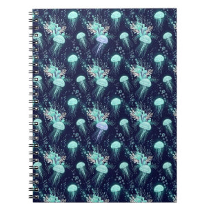 Underwater Jellyfish Pattern Notebook