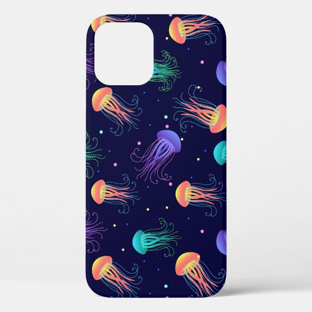 Underwater jellyfish world: bright pattern. Case-Mate iPhone case (Back)