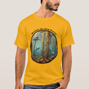 Underwater Kelp Forest with Fish and Lobster URM T-Shirt
