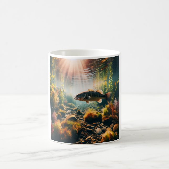 Underwater large mouth bass coffee mug (Center)