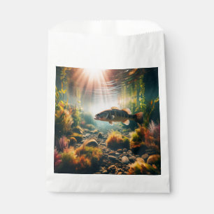 Underwater large mouth bass favour bags