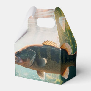 Underwater large mouth bass favour box