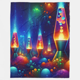“Underwater Lava Lamp Fantasy” Fleece Blanket