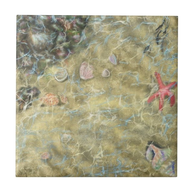 Underwater Life Ceramic Tile - Wonderful World (Front)