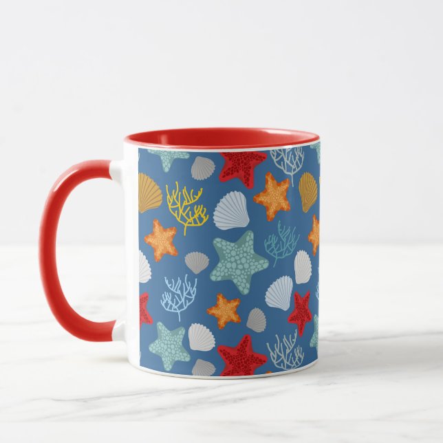 Underwater Life Pattern Mug (Left)