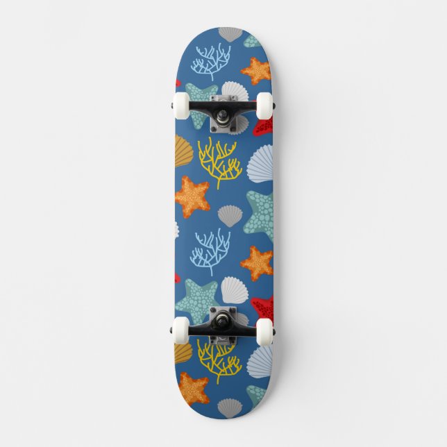 Underwater Life Pattern Skateboard (Front)