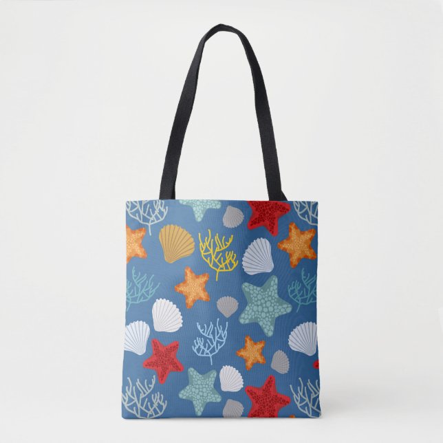 Underwater Life Pattern Tote Bag (Front)