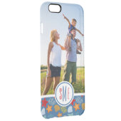 Underwater Life Pattern| Your Photo & Monogram Uncommon iPhone Case (Back/Right)