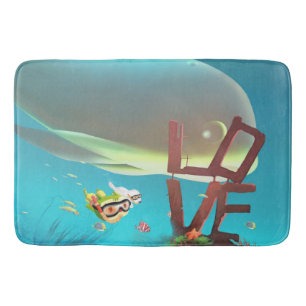 Underwater Love Bath Mat