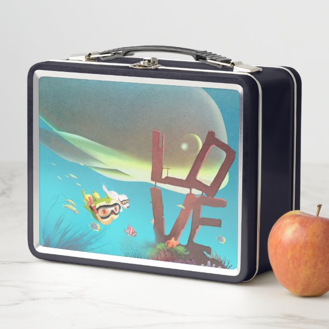 Underwater Love Metal Lunch Box (In Situ)