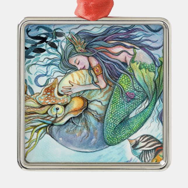 Underwater Love Metal Tree Decoration (Front)