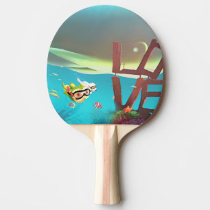 Underwater Love Ping Pong Paddle