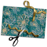 Teal Christmas Tissue Paper