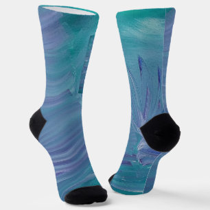 Underwater Magic Unique Colorful Abstract Art Socks